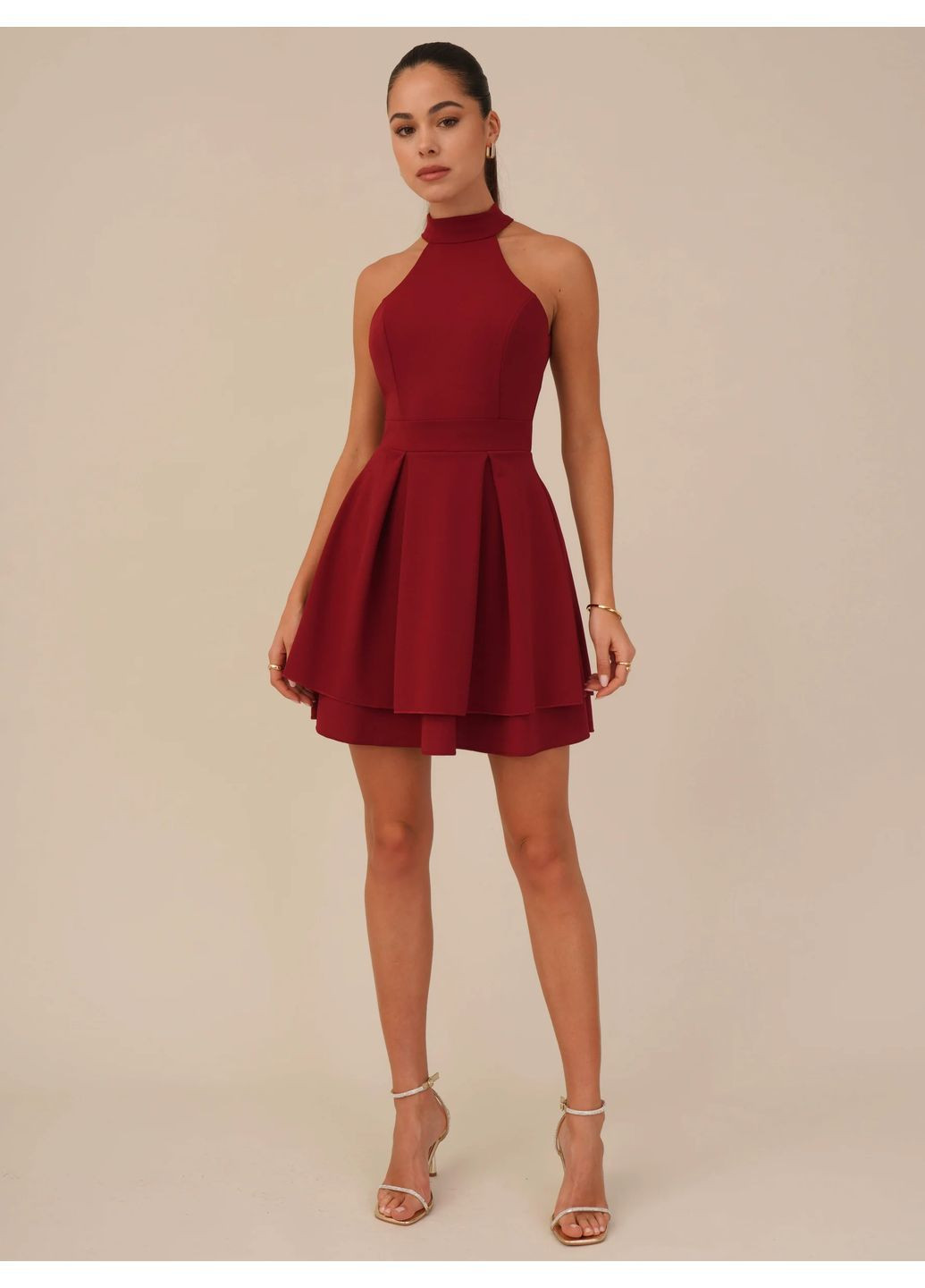 Бордовое платье Wal G.