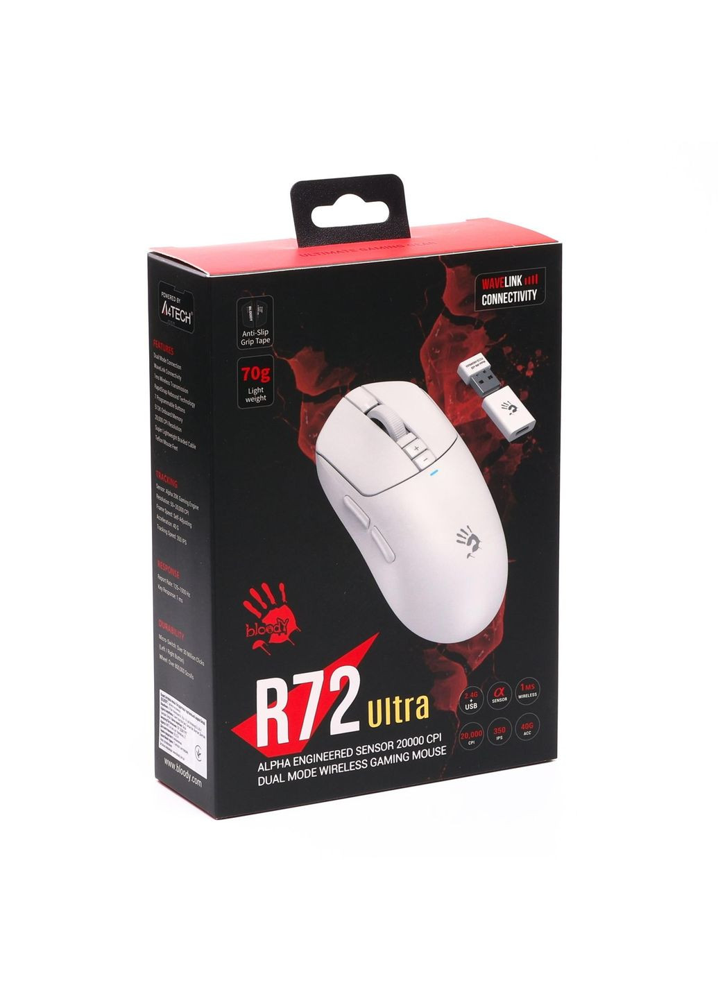 Миша бездротова R72 Ultra White Bloody (347586527)