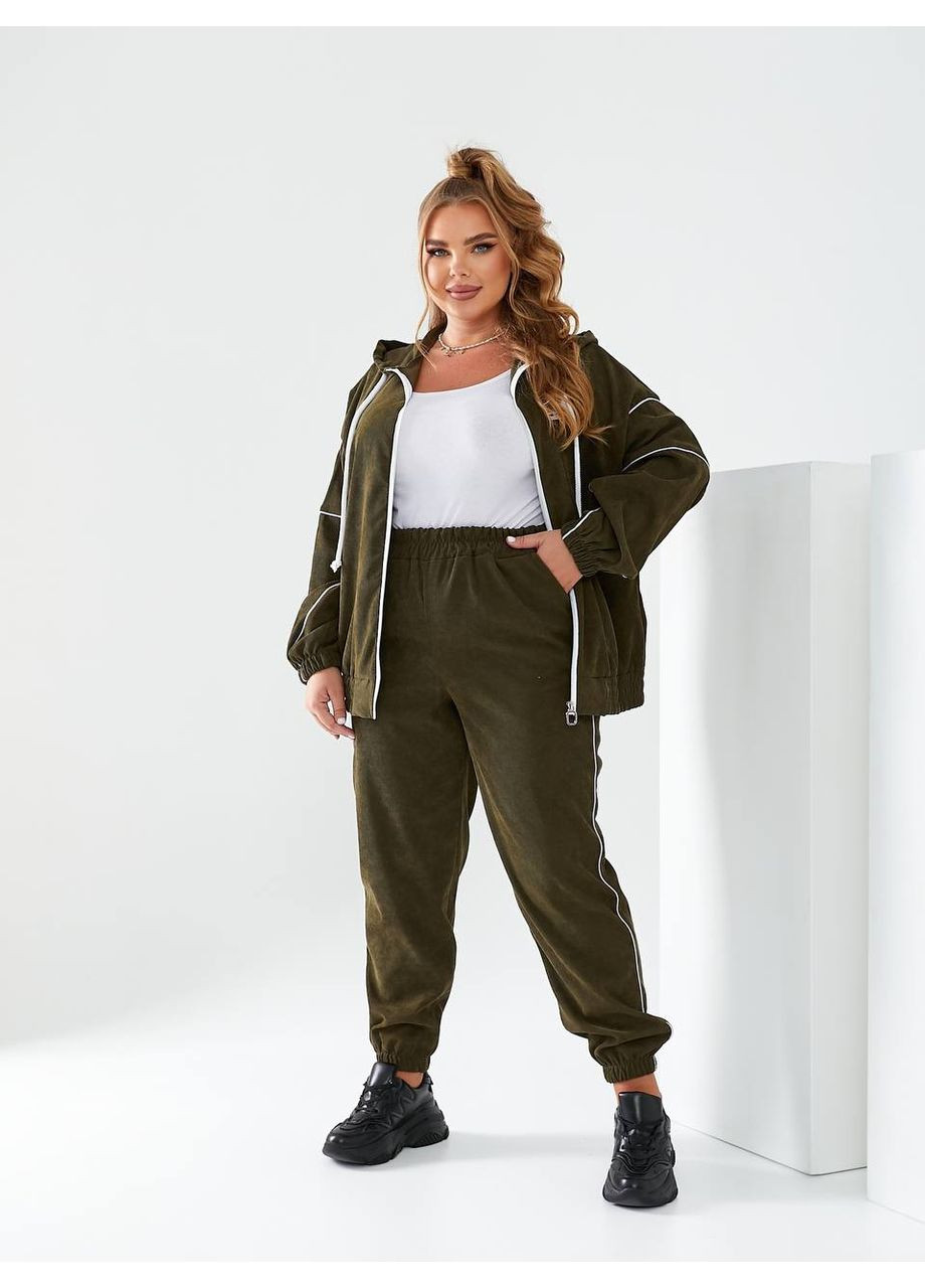 Женский прогулочный костюм из вельвета цвет мята New Trend (304988844)