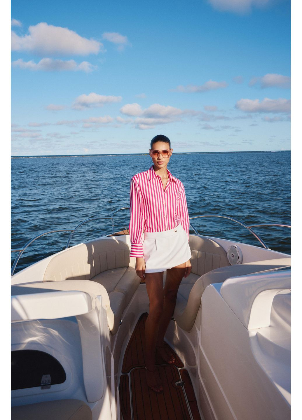 Смугаста сорочка з льоном Zara (356675471)