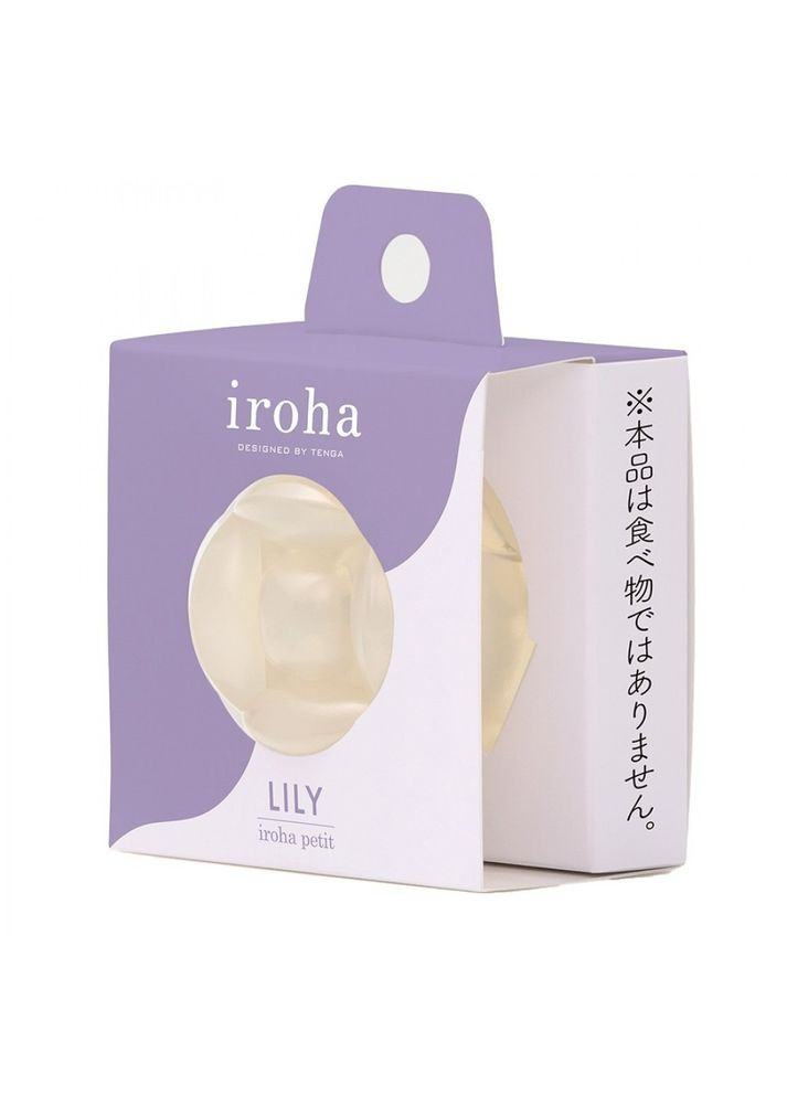 Масажер для клітора рельєфний Petit Lily, білий, 5.3 х 3.5 см Iroha (303909809)