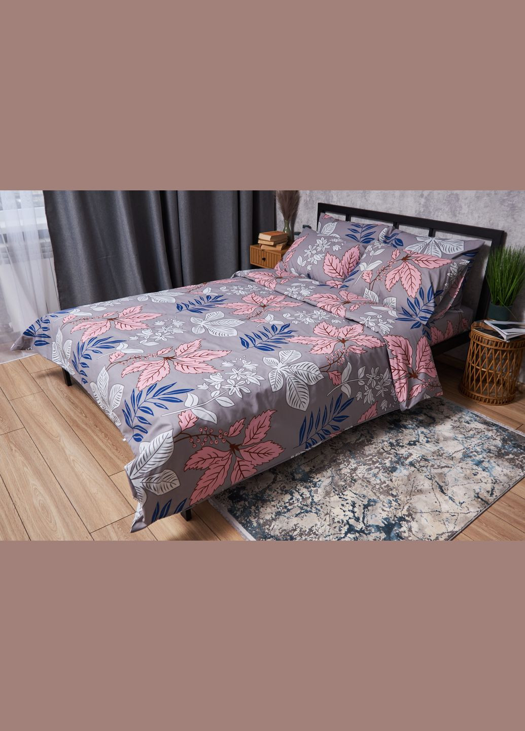 Комплект постільної білизни Бязь Gold Люкс King Size 220x240 наволочки 4х70х70 (MS-820004169) Moon&Star Fossil (288535953)