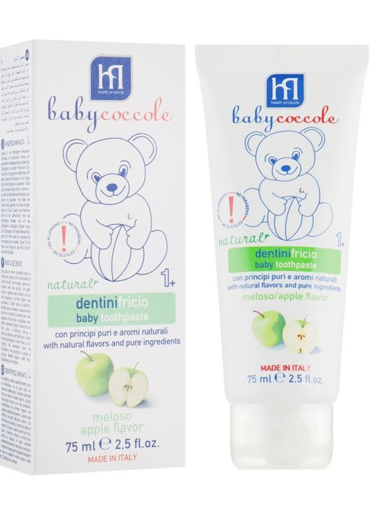Зубная паста для детей "Яблоко" Baby Toothpaste Apple Flavour 75ml (825634-31338651) Babycoccole (369132066)