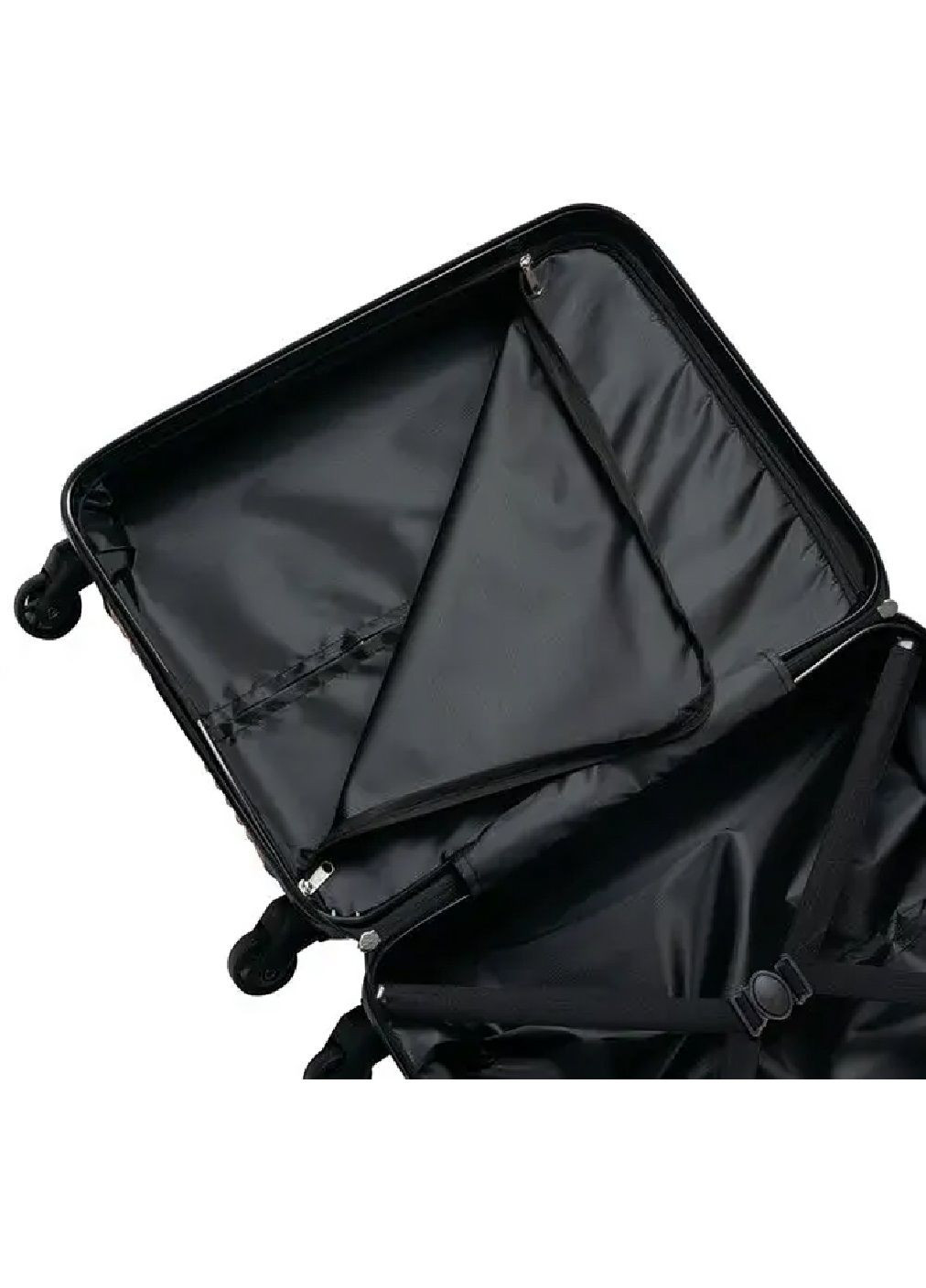 Дорожный комплект ребристых чемоданов большого среднего маленького размера на колесах 3 штуки (480982-Prob) Серый Unbranded (350045397)