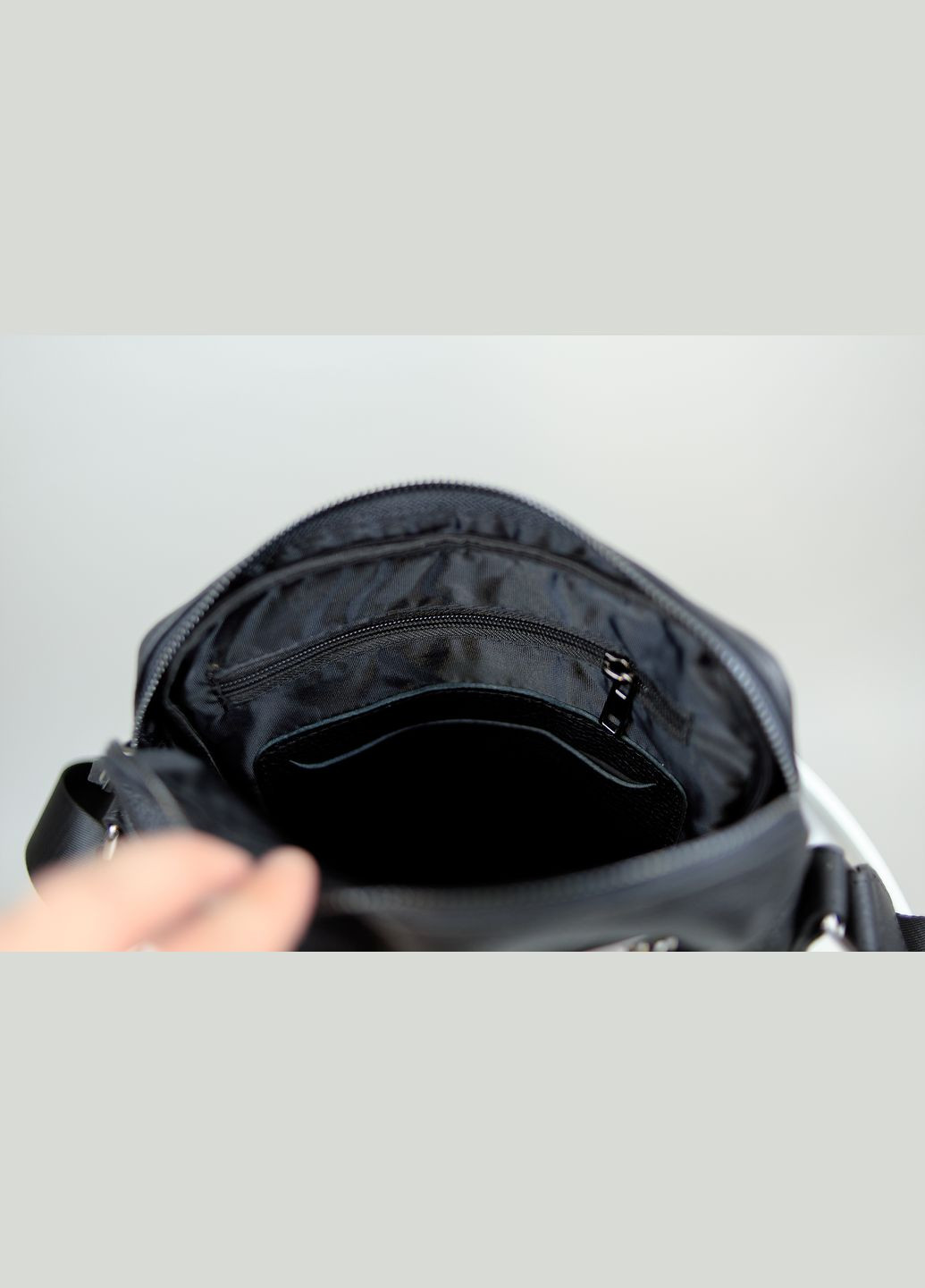 Сумка чоловіча мессенджер шкіряна чорна SKILL (297869010)