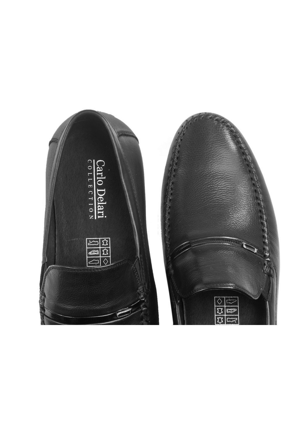 Черные мокасины Carlo Delari