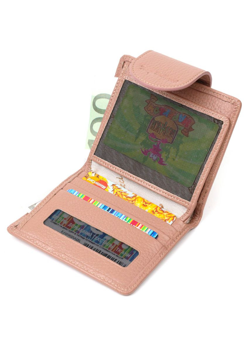 Красивий жіночий гаманець ніжного кольору з натуральної шкіри бежевийй 22020 Tony Bellucci (329197097)