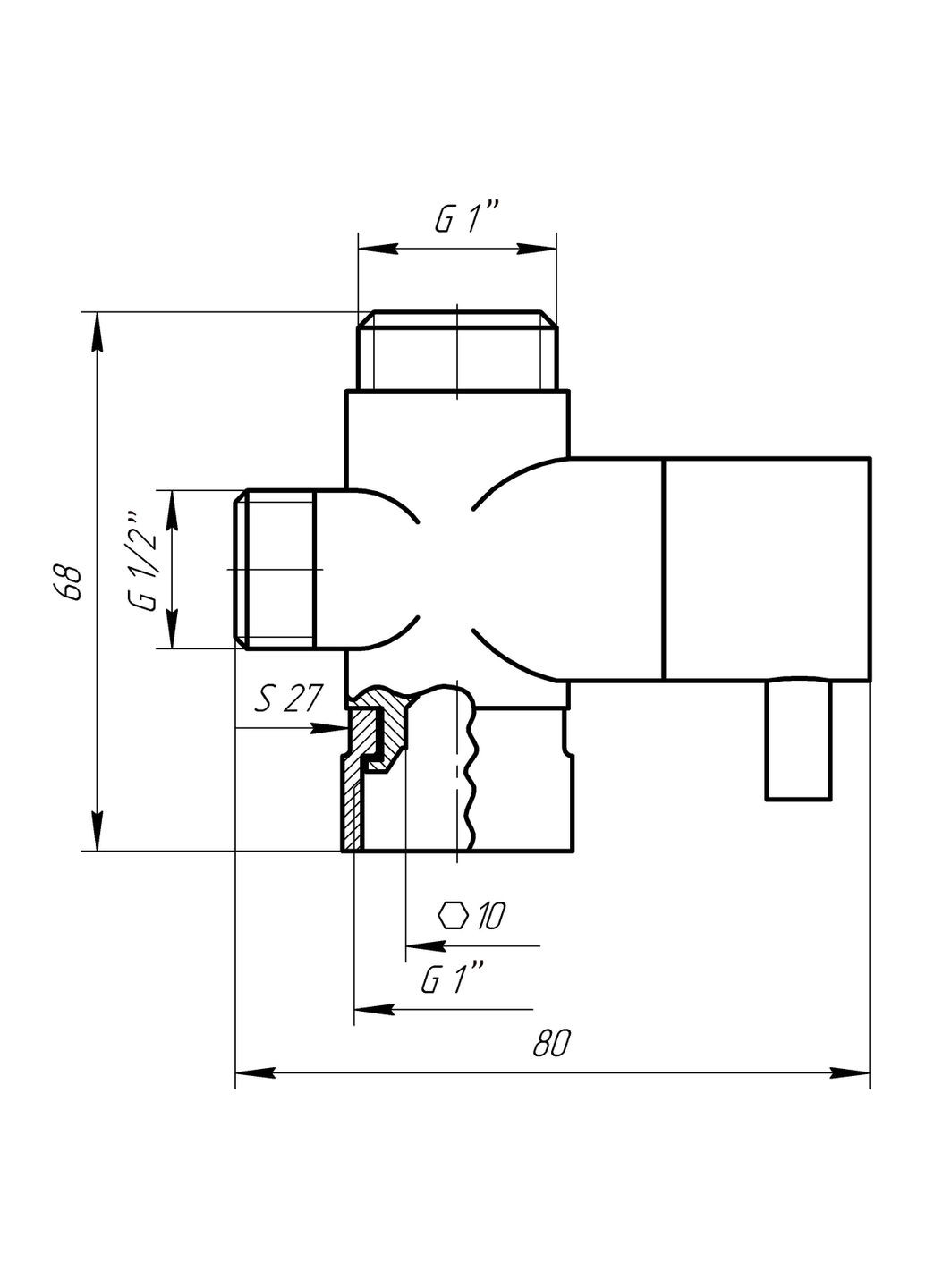 Кран ″Ранок″ NMV108 євро перемикач SUS 304 Globus (301219249)