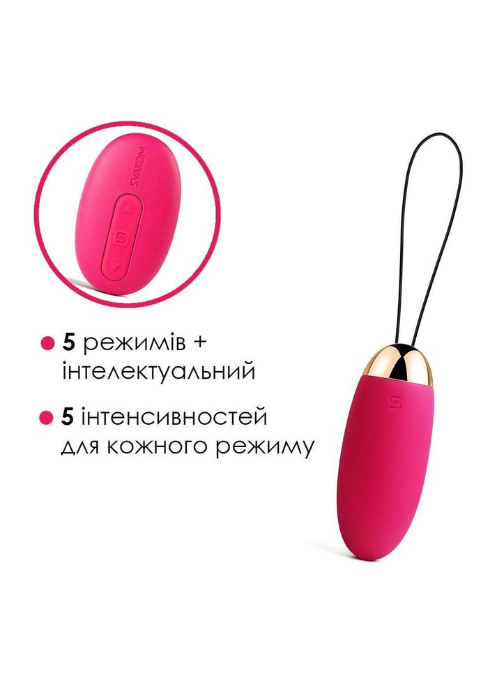 Віброяйце з пультом управління Elva Plum Red SO48 Svakom (303890725)