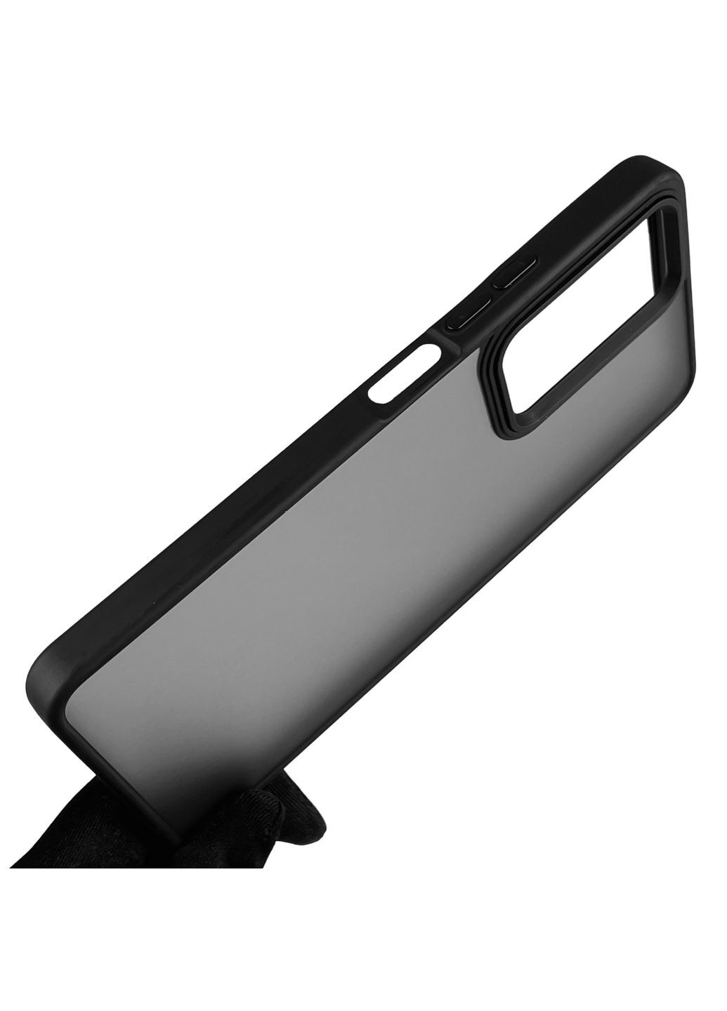 Чехол для A58 4G противоударный матовый полупрозрачный с высокими бортами на оппо а58 4г чёрный Oppo (366021639)