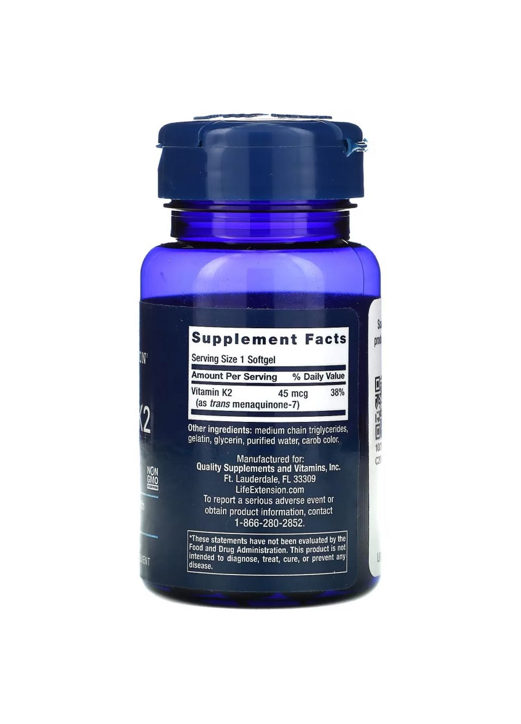 Вітаміни та мінерали Vitamin K2 Low Dose, 90 капсул Life Extension (293341841)