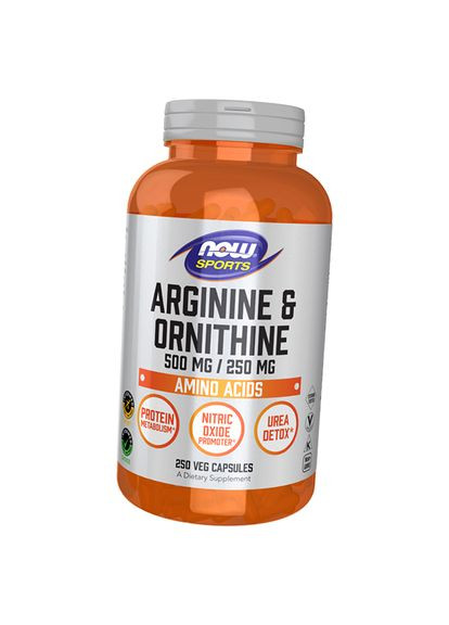 Аргинин и Орнитин, Arginine & Ornithine, 250вегкапс (27128002) Now Foods (278365292)