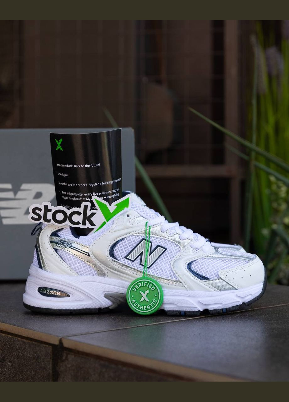 Білі всесезонні кросівки new balance nd No Brand 530 White Blue