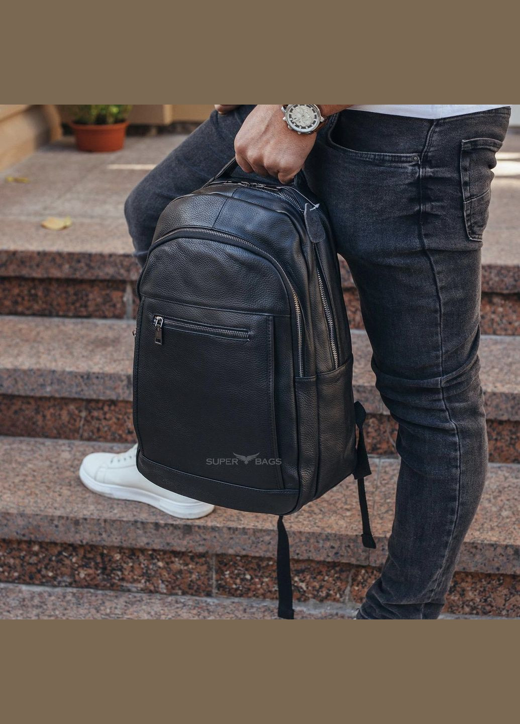 Кожаный мужской рюкзак для ноутбука и поездок D3-93438 Tiding Bag (359398527)