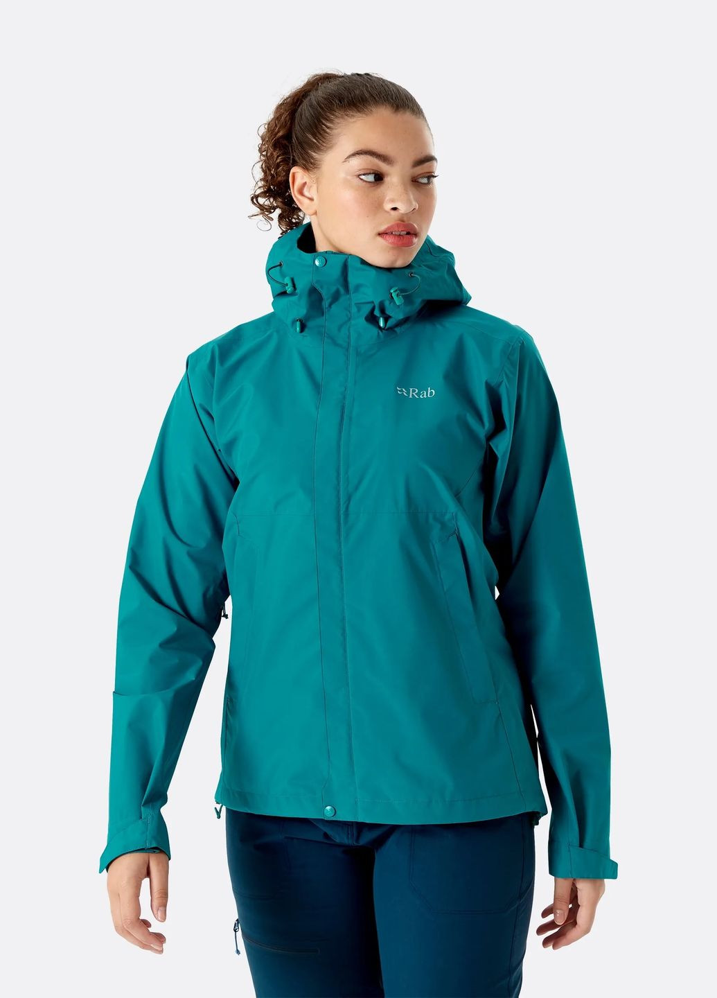 Бирюзовая демисезонная куртка downpour eco jacket women's Rab