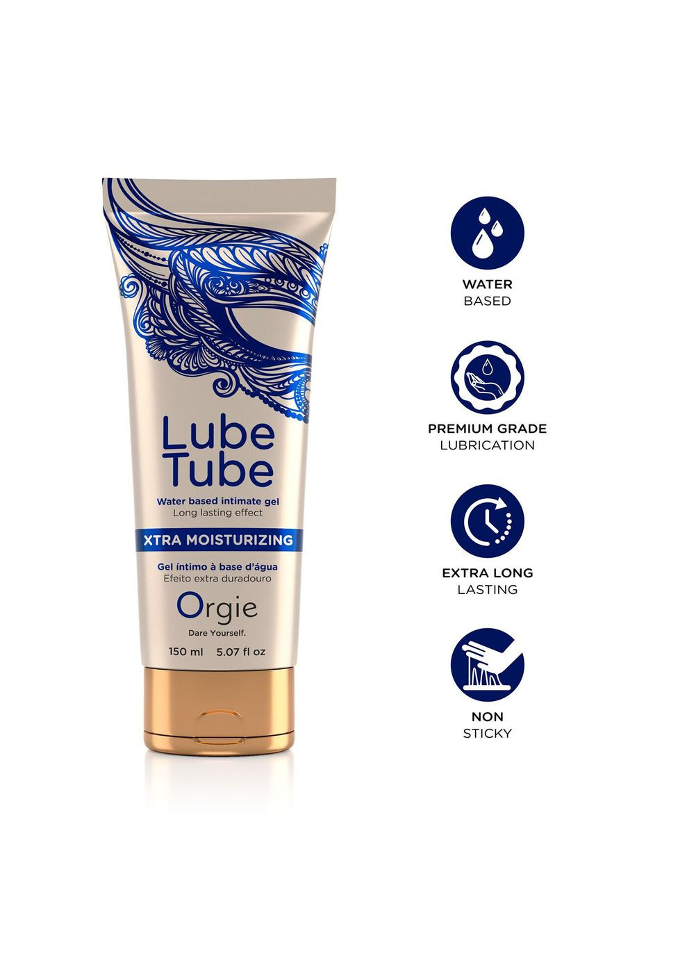 Лубрикант на водній основі Lube Tube Xtra Moisturizing, 150 мл, інтенсивне зволоження Orgie (367582083)