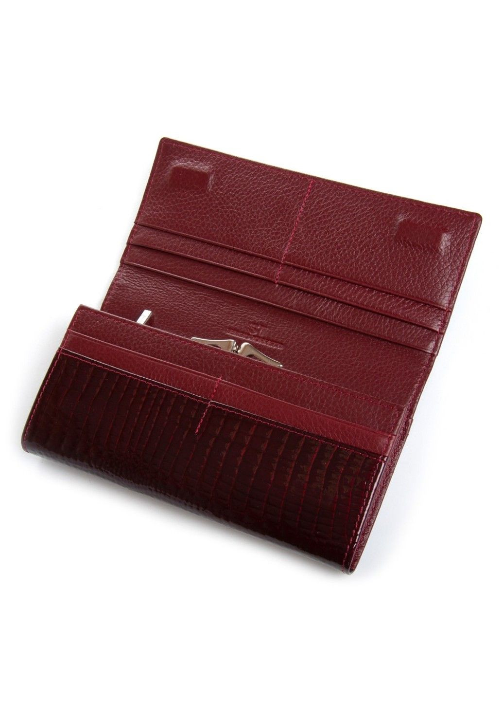Женский кожаный лаковый кошелек SERGIO TORRETTI FEW1-V-2 wine red ST (360751390)