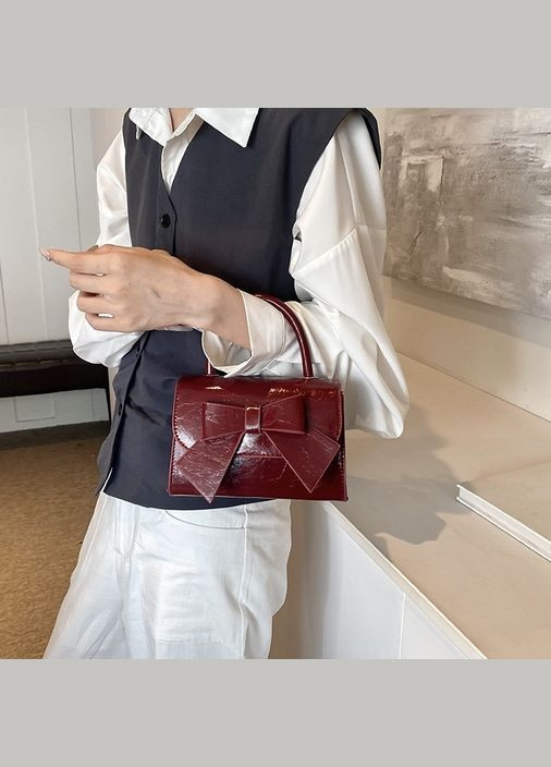 Женская классическая сумка 1642 кросс-боди на ремешке через плечо красная No Brand (306709517)