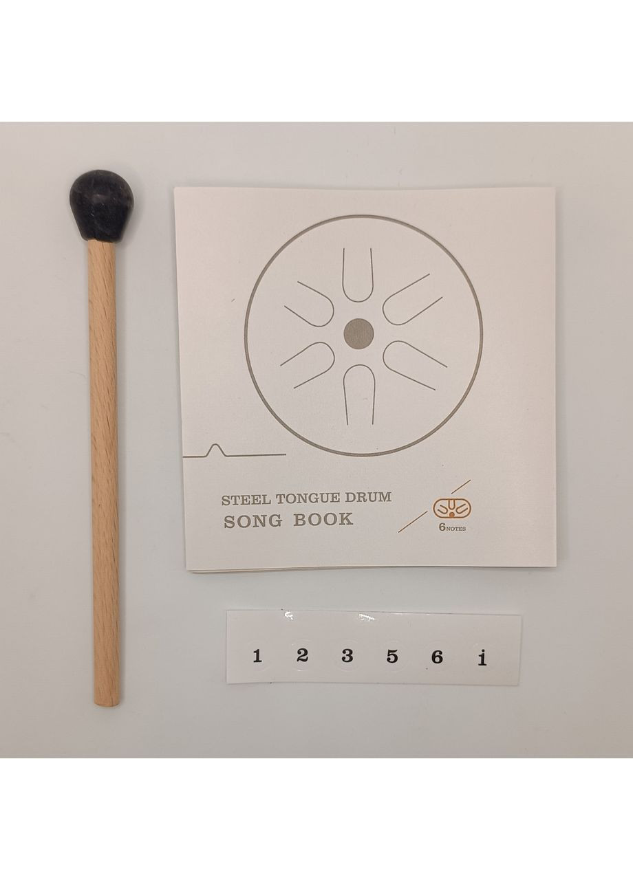 Язычковый барабан мини глюкофон на 6 нот 7.5 см с гравировкой ОМ золотой Hluru (370872827)