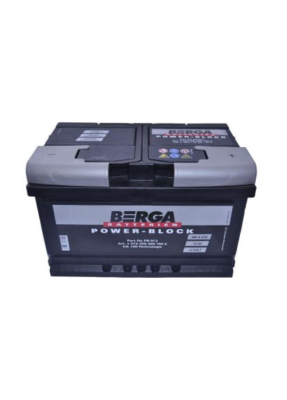 Акумулятор автомобільний Power Block 72Ah Н Ев (-/+) (680EN) (5724090687502) Berga Power Block 72Ah Н Ев (-/+) (680EN) (370021432)