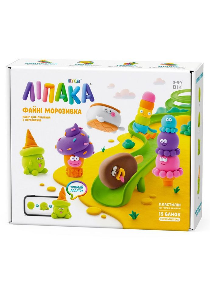 Меганабір пластиліну "Файні морозивка" ЛІПАКА 15029-UA01 самостійно твердіє Lipaka (363124559)