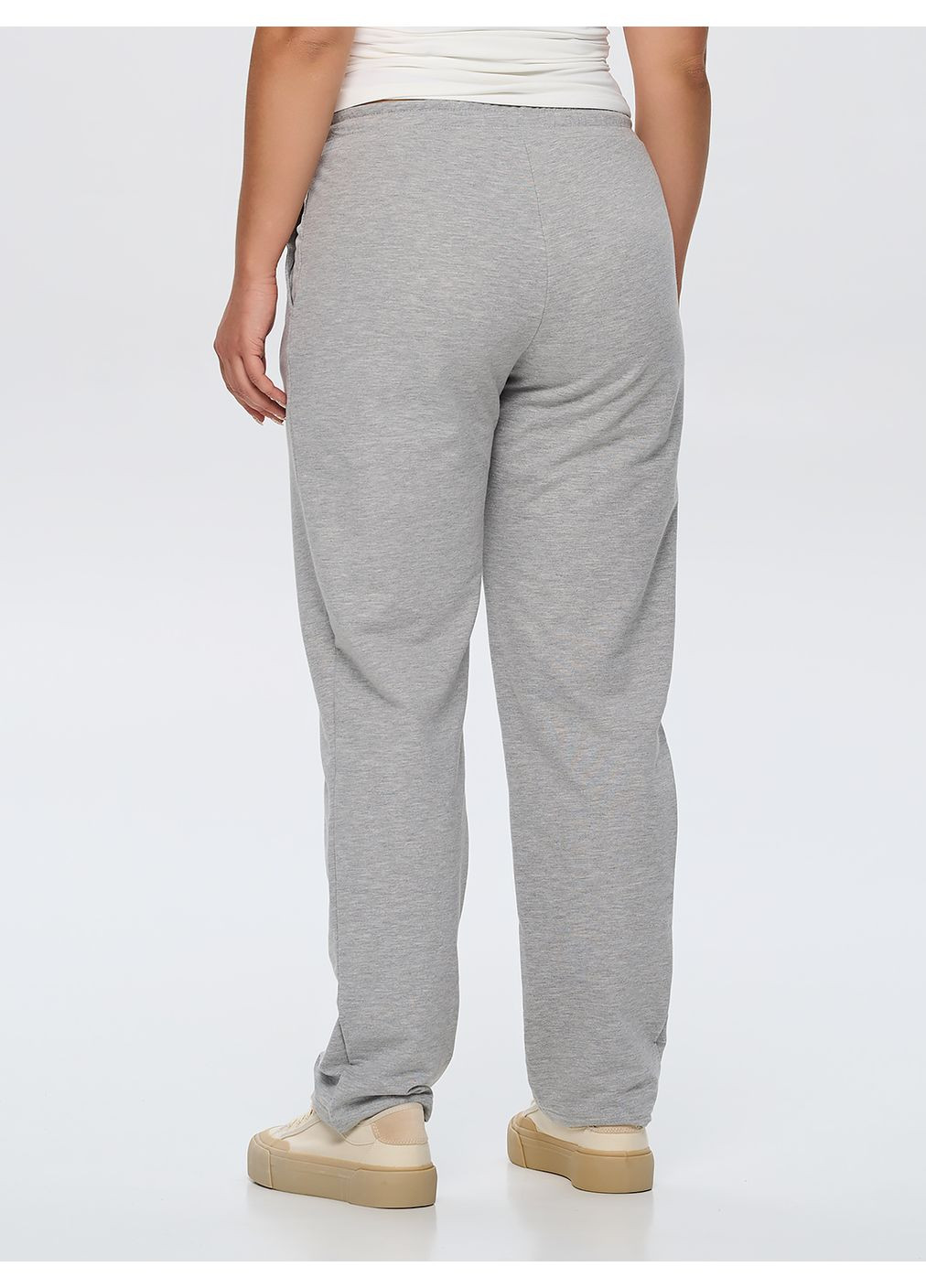 Штаны женские больших размеров в цвете серый меланж ТМ РОЗА Роза (364461086)