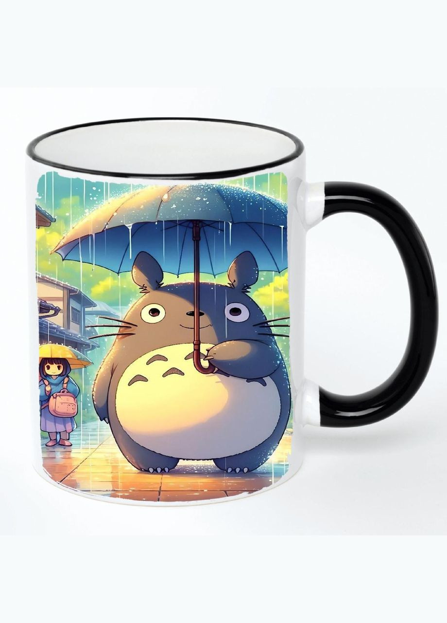Чашка Мой сосед Тоторо Аниме #004 (кружка, кружка) Белая с черной ручкой 330 мл No Brand (322715293)
