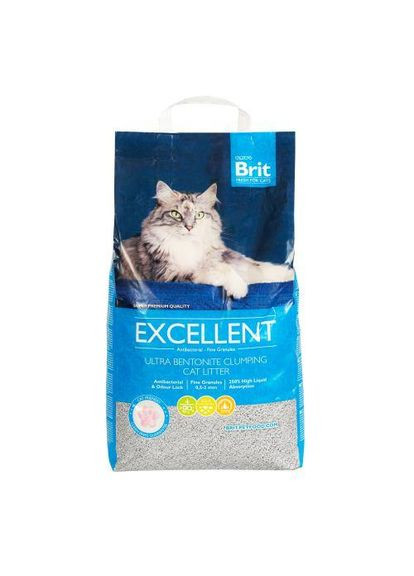 Наполнитель для кошачьего туалета Excellent бентонитовый, 10 кг. Brit Fresh (349823383)