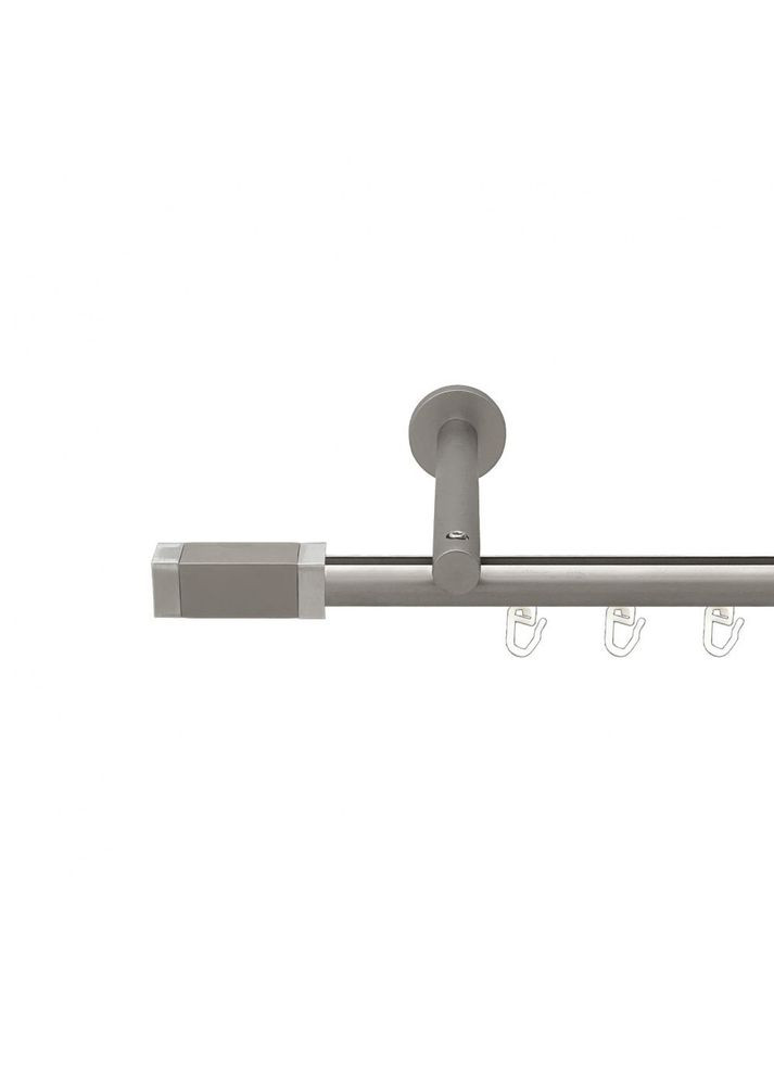 Карниз Квадро V2 металлический однорядный профильная труба Сатин 19 мм 300 см (00-00015118) ORVIT (300285815)