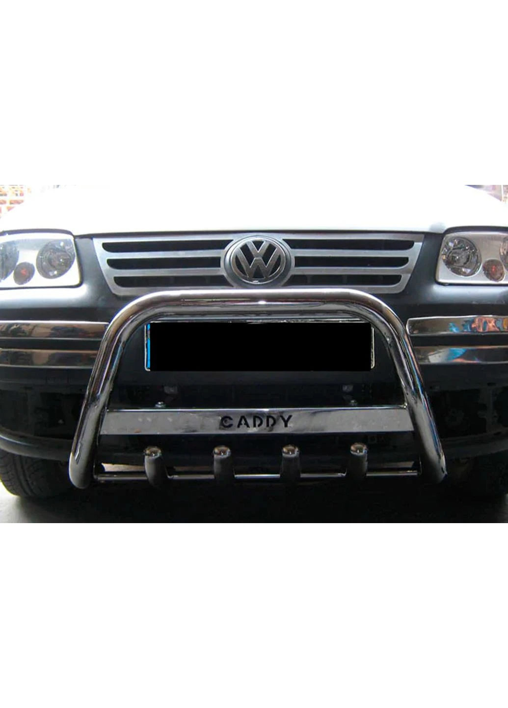 Кенгурятник WT003 (нерж) 60мм, з написом для Volkswagen Caddy 2004-2010 рр CAN (389043834)