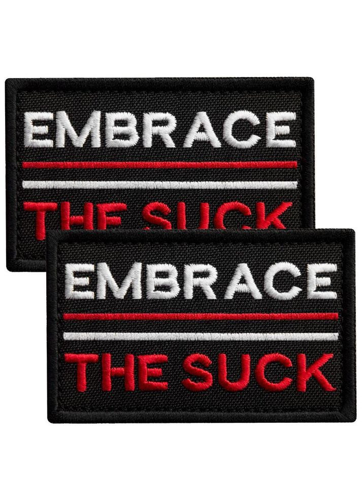 Набор шевронов 2 шт. с липучкой the suck 5х8 см вышитый патч шеврон нашивка Embrace (311280572)