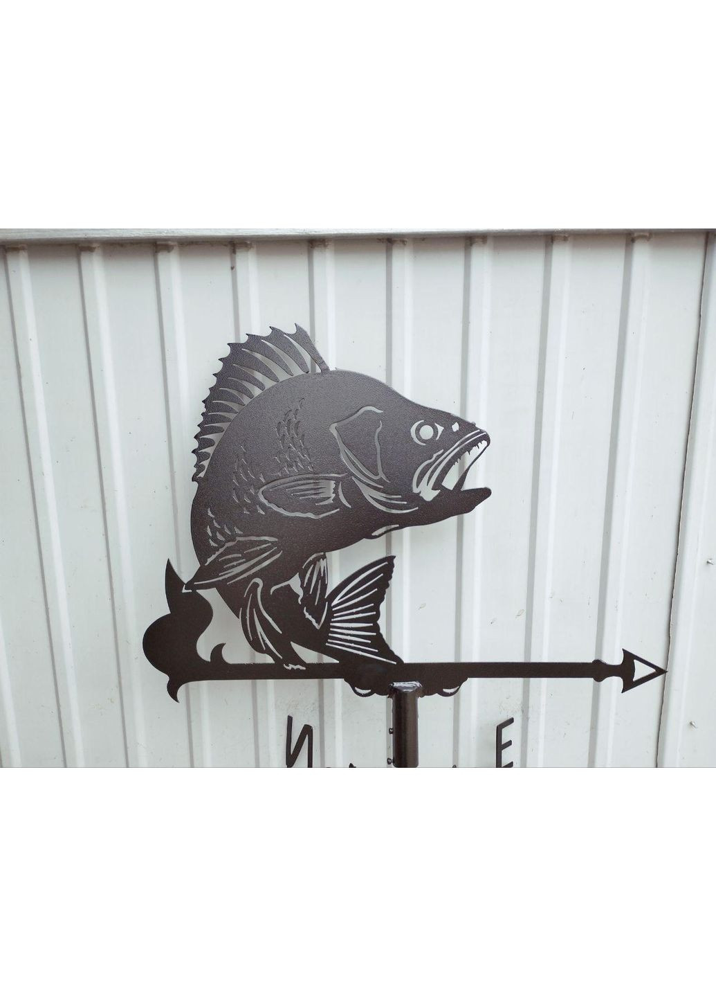 Флюгер на дом Окунь из металла 2 мм, флюгер на крышу No Brand (368896567)