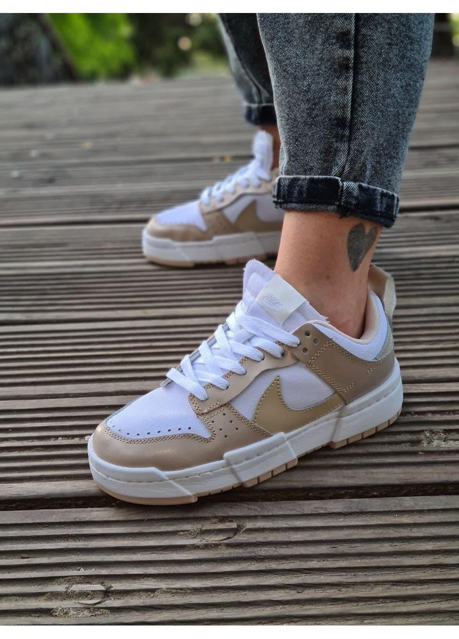 Бежевые демисезонные кроссовки мужские nike dunk disrupt beige найк сб данк No Brand