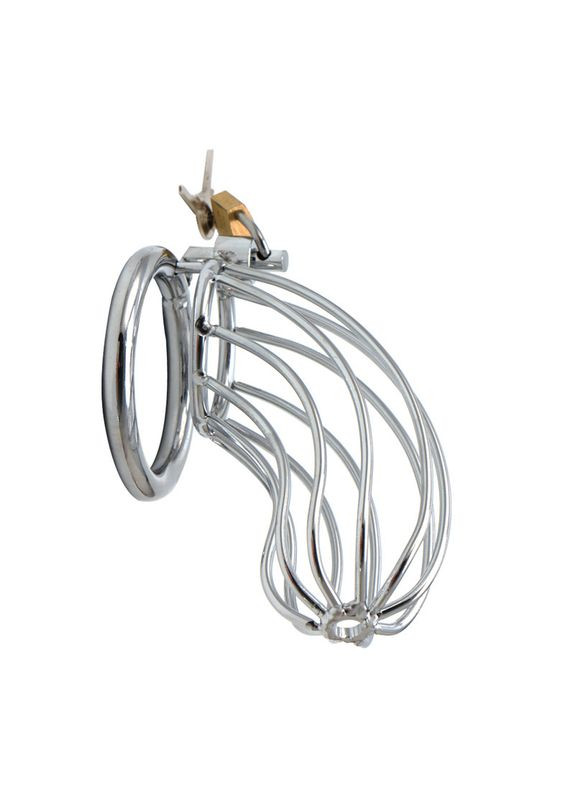 Пояс верности мужской металлический CB-6000M продольный Клетка для мужчин с замком No Brand (303889365)