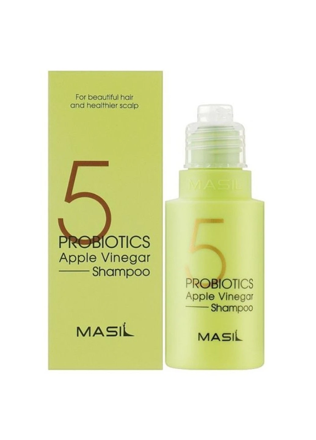 Безсульфатний шампунь із пробіотиками 5 Probiotics Apple Vinegar Shampoo 50ml MASIL (298578036)
