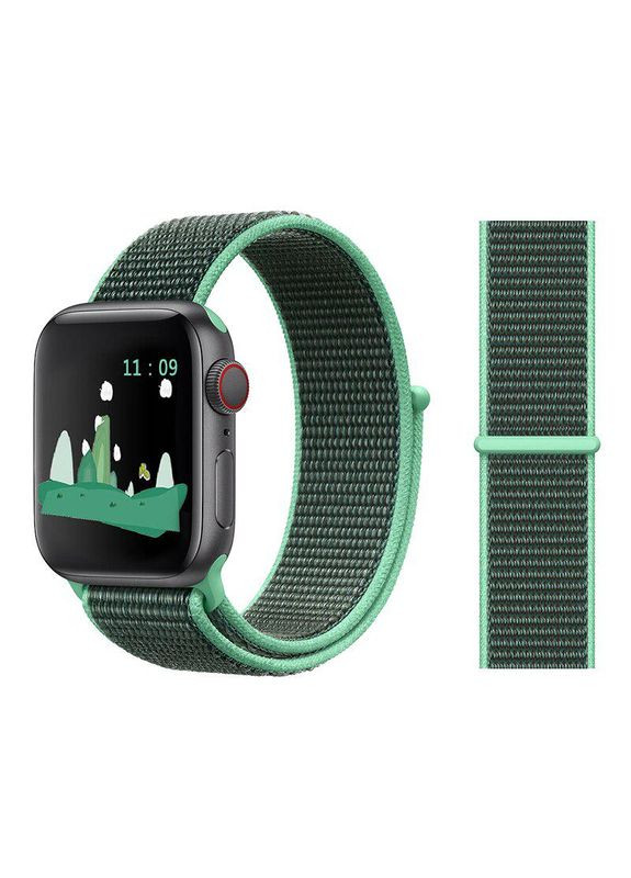 Нейлоновий ремінець для Apple Watch 42/44/45/49 mm Marine Green No Brand (304730634)