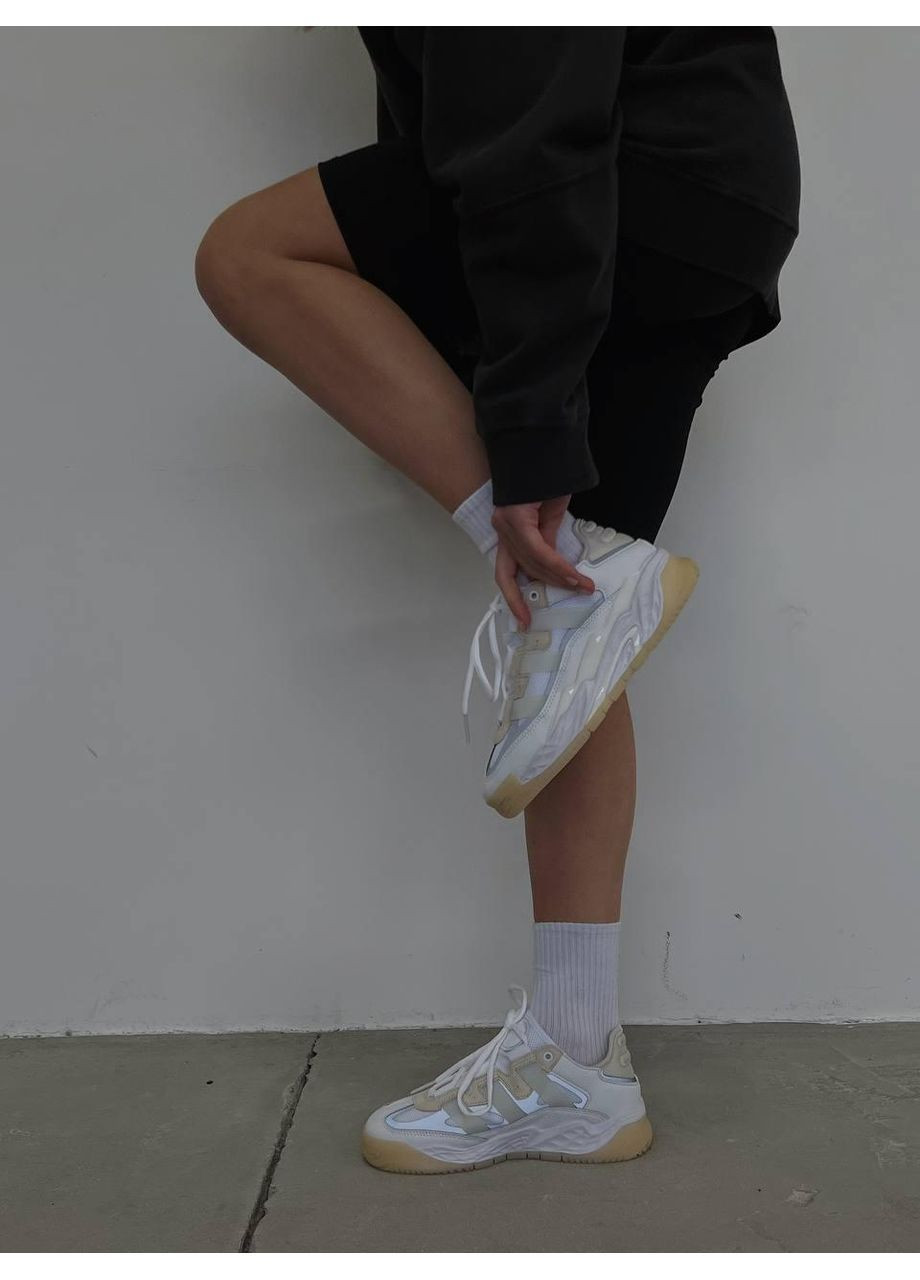 КРОСІВКИ ЖІНОЧІ ADIDAS NITEBAL WHITE GUM АДІДАС НАЙТБОЛ No Brand бежеві демісезони (368861635)