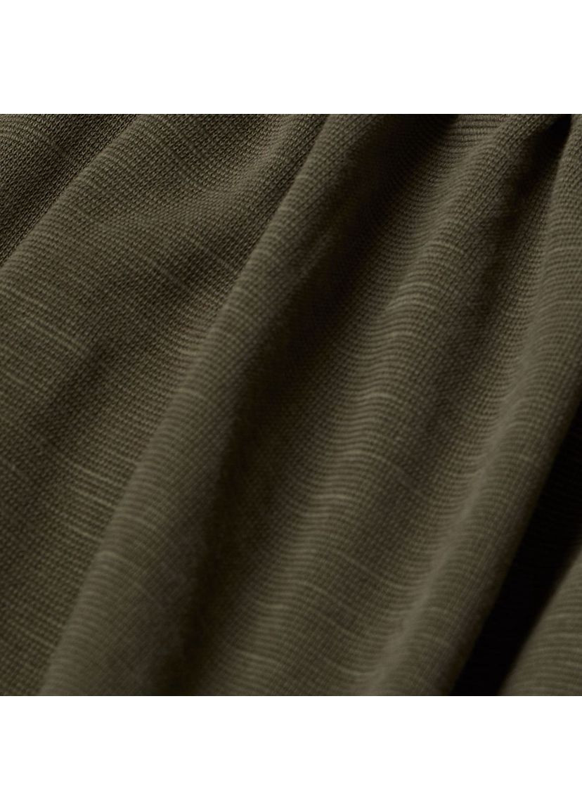 Оливкова (хакі) сукня з к/р H&M однотонна