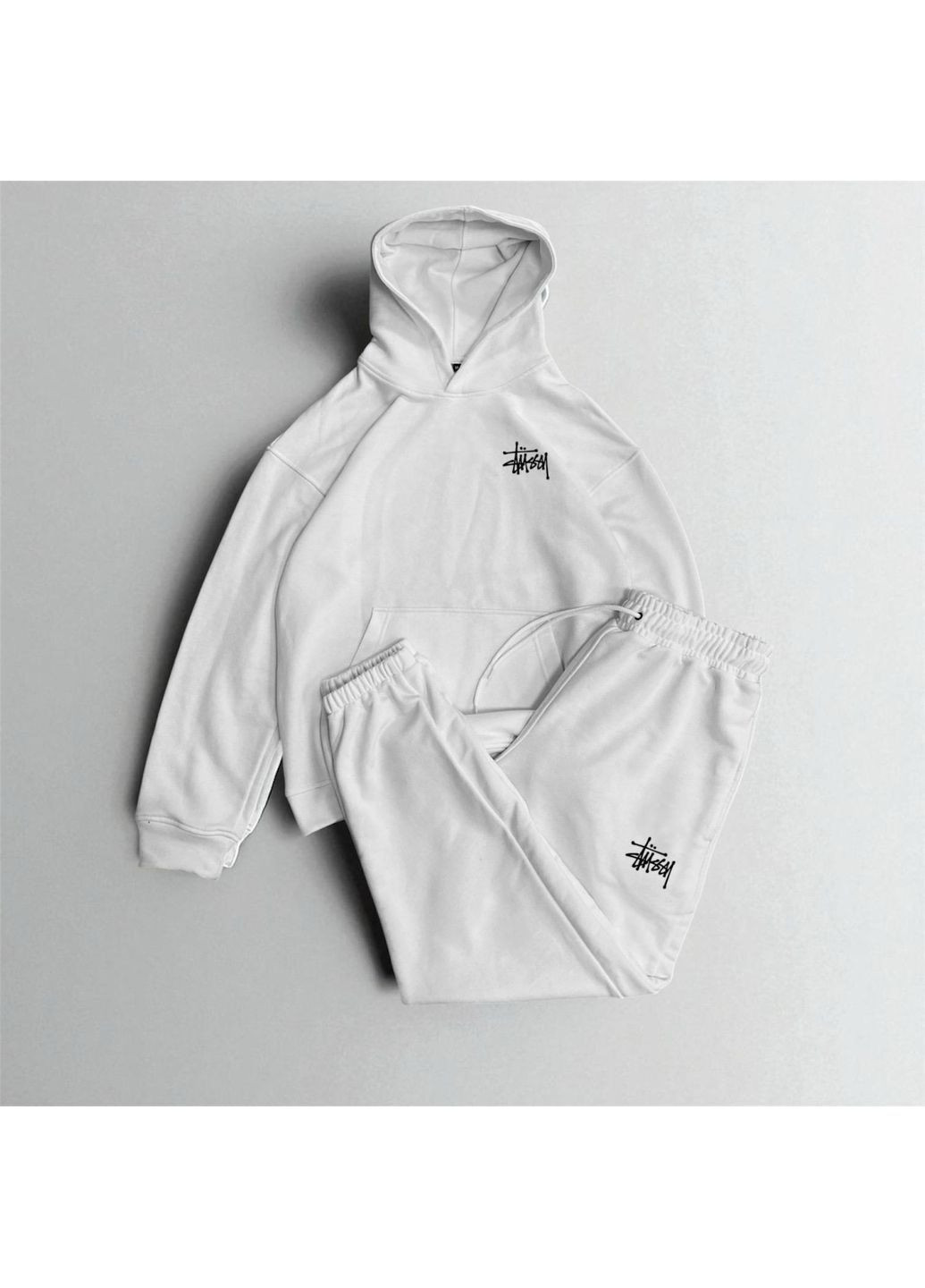 Чоловічий спортивний зимній костюм Stussy білий No Brand (369003939)