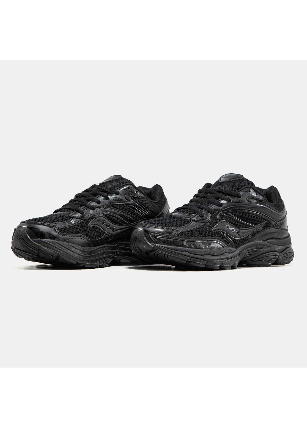 Черные демисезонные кроссовки мужские saucony progrid omni 9 black | саукони прогрид омни 9 черные No Brand