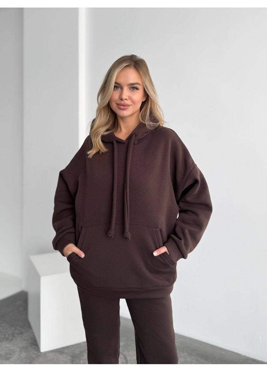 Жіночий оверсайз костюм на флісі з худі Nositi (366029969)