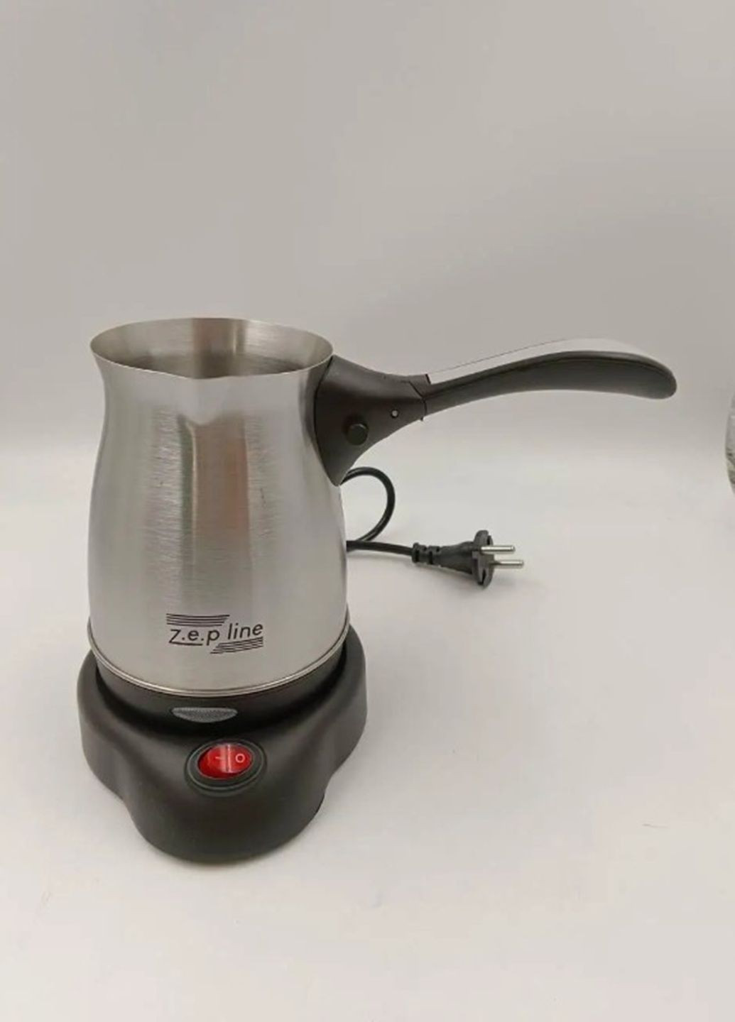 Электрическая турка кофеварка для кофе ZP 207 со складной ручкой 900 мл металлическая с кнопкой включения No Brand (321972866)