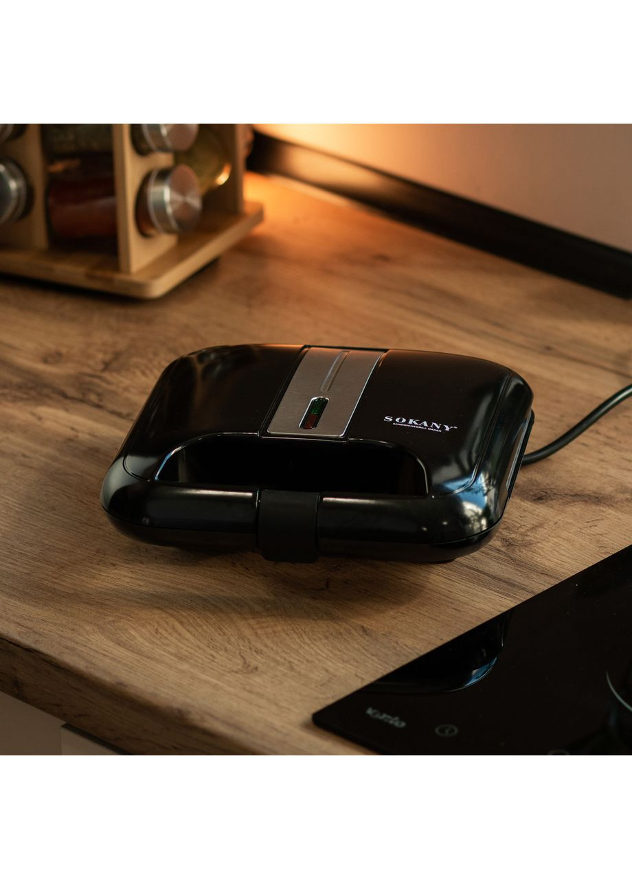 Горішниця електрична SK-08068 з антипригарним покриттям Чорний Sokany (360456983)