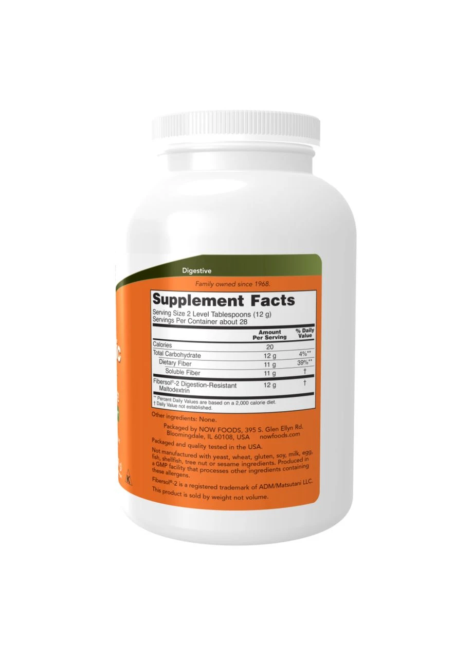 Prebiotic Fiber with Fibersol®-2 Powder - 340g (12oz) Now Foods (369398012)