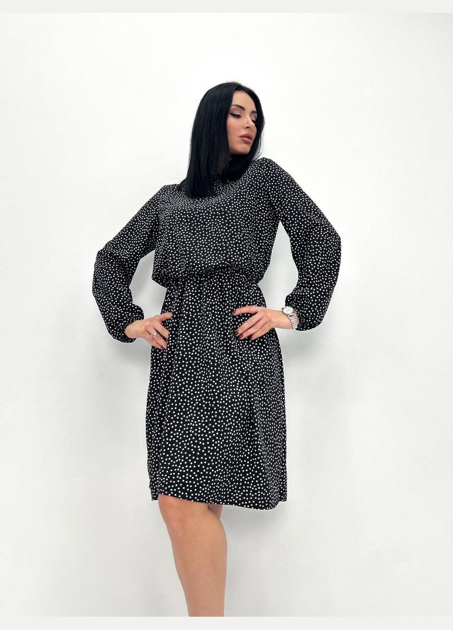 Чорна жіноча сукня з довгим рукавом Fashion Girl