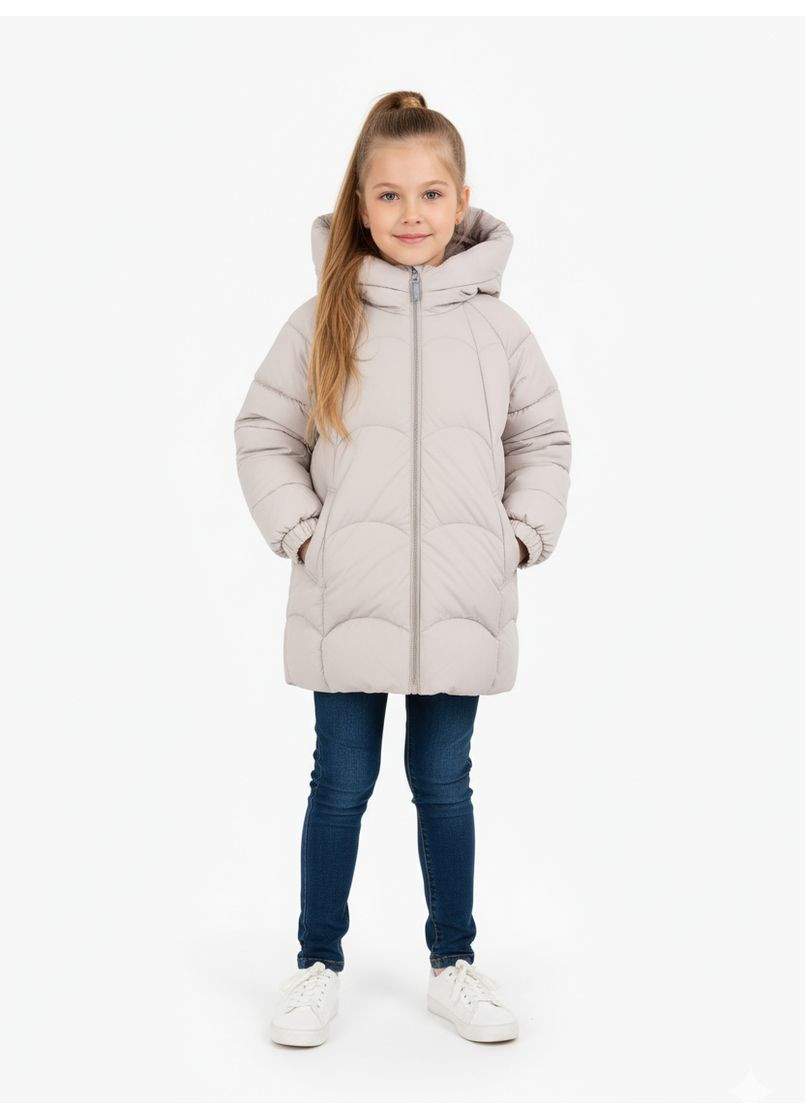 Бежевая зимняя куртка зимняя для девочки бежевая Nestta
