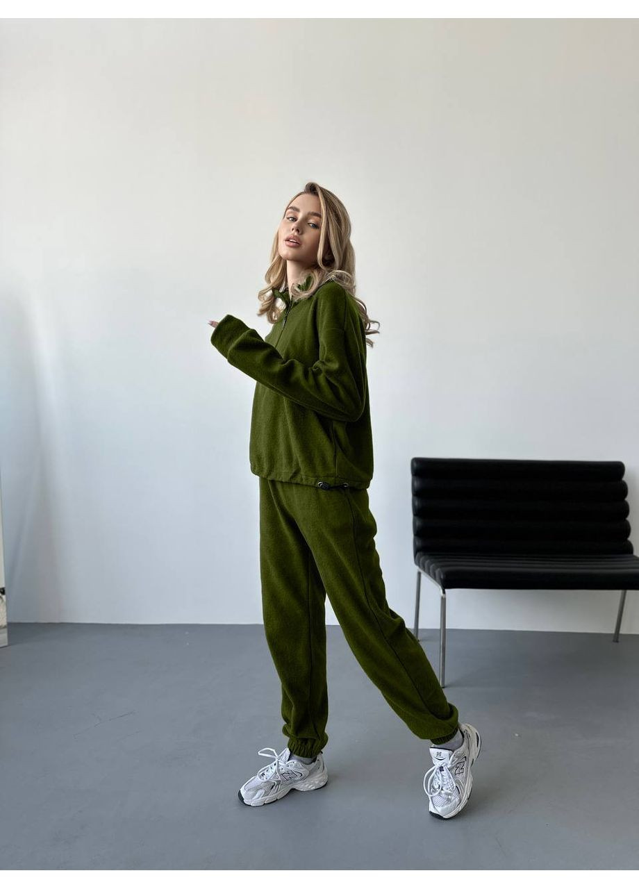 Женский флисовый термокостюм с горловиной и затяжками Замеры в описании Vione (367077627)