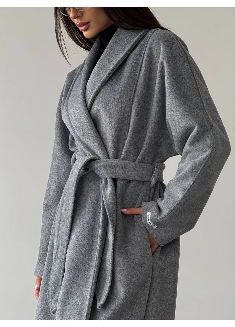 Сіре Жіноче стильне пальто Stylish Touch