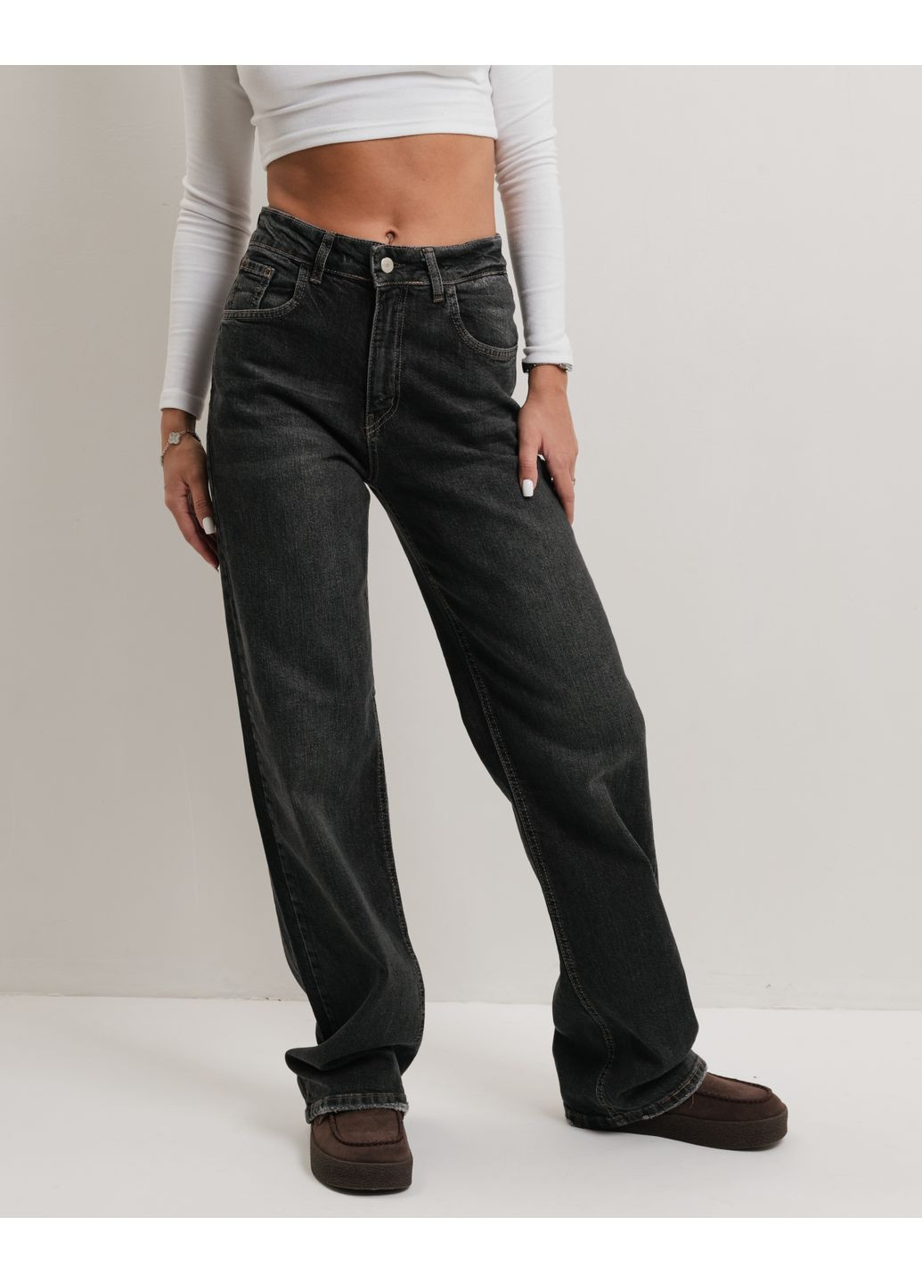 Джинси жіночі сірі Jeandia - (365589519)