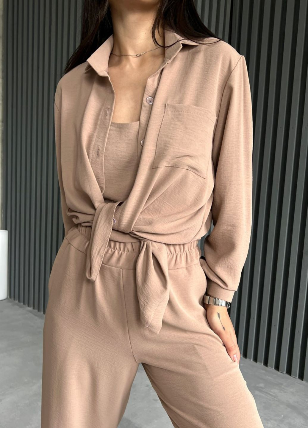 Костюм тройка: майка + брюки + рубашка Tik-Tak (369971328)